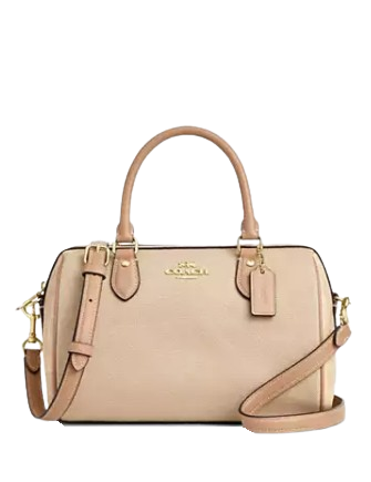 Coach Rowan Satchel Bag In Colorblock Dark Natural 