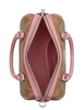 Coach Rowan Satchel Bag In Maxi Signature Canvas Tan Dusty Pink