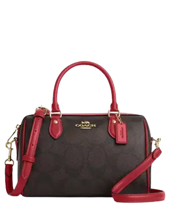Coach Rowan Satchel Bag In Maxi Signature Canvas