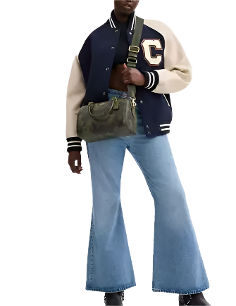 Coach Rowan Satchel Bag In Signature Camo Print Dark Cypress Multi