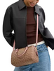 Coach Rowan Satchel Bag In Signature Canvas Tan Pink Petal