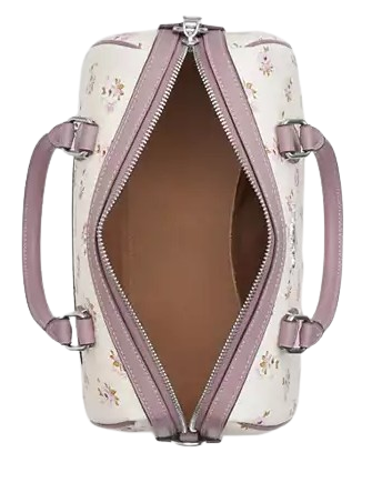 Coach Rowan Satchel Bag With Floral Print Chalk