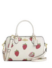 Coach Rowan Satchel Bag With Strawberry Print Chalk