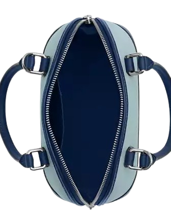 Coach Sabrina Satchel Bag In Colorblock Light Blue Deep Blue