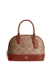 Coach Sabrina Satchel Bag In Signature Canvas Tan Caramel