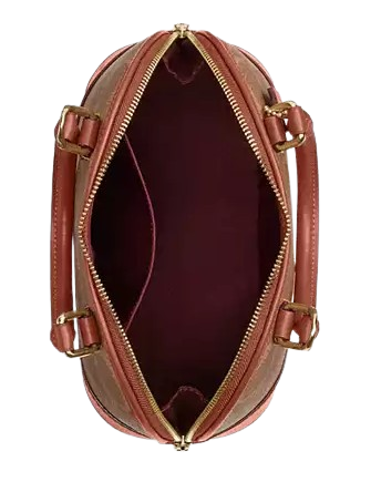 Coach Sabrina Satchel Bag In Signature Canvas Tan Caramel