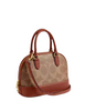 Coach Sabrina Satchel Bag In Signature Canvas Tan Caramel