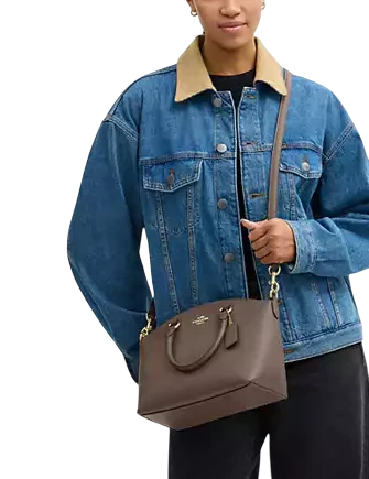 Coach Sadie Satchel Bag Dark Stone