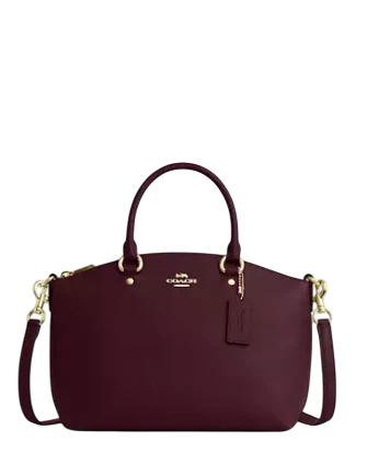 Coach Sadie Satchel Bag Deep Wine
