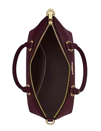 Coach Sadie Satchel Bag Deep Wine
