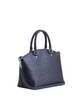 Coach Sadie Satchel Bag In Signature Canvas Blue Navy