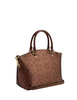 Coach Sadie Satchel Bag In Signature Canvas Brown Copper
