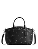 Coach Sadie Satchel Bag With Star Print Black
