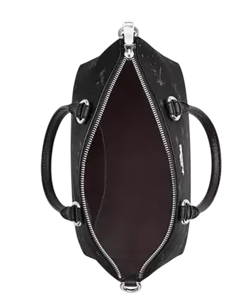 Coach Sadie Satchel Bag With Star Print Black