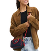Coach Satchel Crossbody Bag In Signature Canvas Denim Bold Red