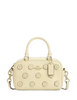 Coach Satchel Crossbody Bag With Floral Applique Moonlight