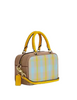 Coach Satchel Crossbody Bag With Plaid Print  Bright Maize 