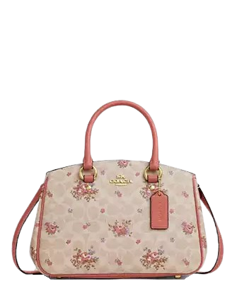 Coach Savannah Small Carryall Bag In Signature Canvas With Floral Print