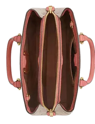 Coach Savannah Small Carryall Bag In Signature Canvas With Floral Print Sand