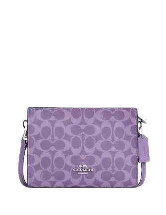 Coach Slim Crossbody Bag In Signature Canvas Iris