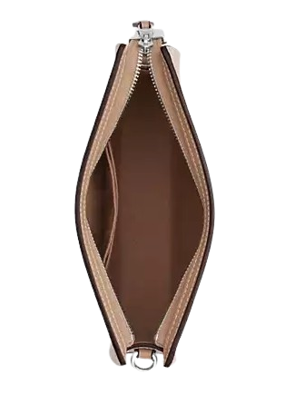 Coach Slim Crossbody Bag In Signature Canvas Sand Taupe