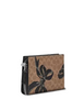 Coach Slim Crossbody Bag In Signature Canvas With Bow Print Tan Black