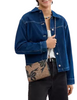 Coach Slim Crossbody Bag In Signature Canvas With Bow Print Tan Black