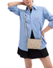 Coach Slim Crossbody Bag In Signature Canvas With Floral Print Sand