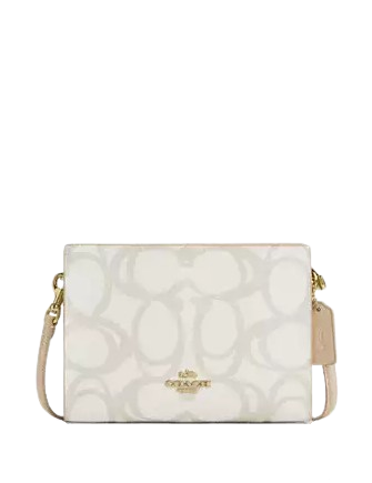 Coach Slim Crossbody Bag In Sketch Signature Canvas Ivory