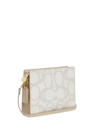 Coach Slim Crossbody Bag In Sketch Signature Canvas Ivory