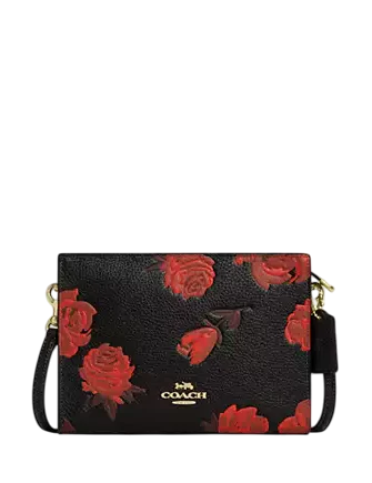 Coach Slim Crossbody Bag With Floral Print