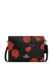 Coach Slim Crossbody Bag With Floral Print Black Red