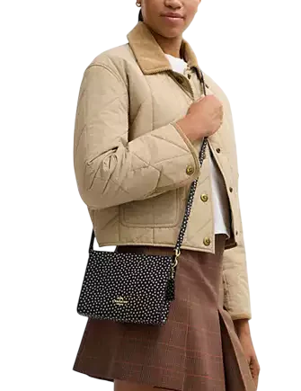 Coach Slim Crossbody Bag With Spot Print Black Multi