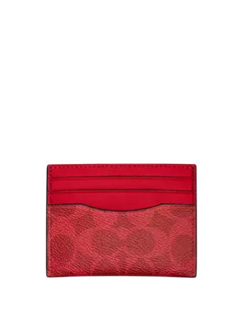 Coach Slim Id Card Case In Signature Canvas