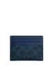 Coach Slim Id Card Case In Signature Canvas Ink Blue 
