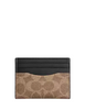 Coach Slim Id Card Case In Signature Canvas Tan Black