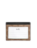 Coach Slim Id Card Case In Signature Canvas Tan Black