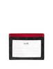 Coach Slim Id Card Case In Signature Canvas Walnut Bold Red 