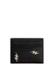 Coach Slim Id Card Case With Lightning Bolt Print Black