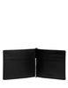 Coach Slim Money Clip Billfold Wallet In Signature Canvas Charcoal Black