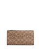 Coach Slim Zip Wallet In Signature Canvas Tan Brown