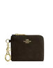 Coach Small Corner Zip Wallet Ebony
