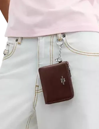 Coach Small Corner Zip Wallet Maple