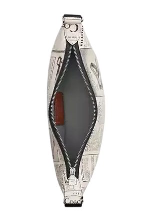 Coach Small Finn Crossbody Bag With Pouch And Newspaper Print  Chalk 