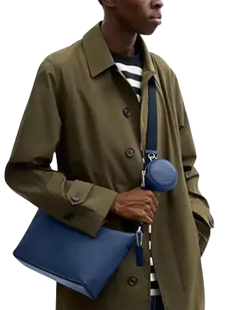 Coach Small Finn Crossbody Bag With Pouch Deep Blue