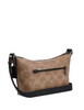 Coach Small Finn Crossbody Bag With Pouch In Maxi Signature Canvas Tan Black
