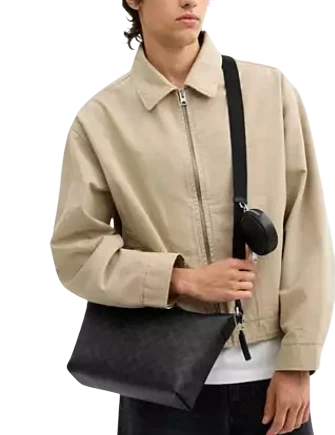 Coach Small Finn Crossbody Bag With Pouch In Signature Canvas Black Signature