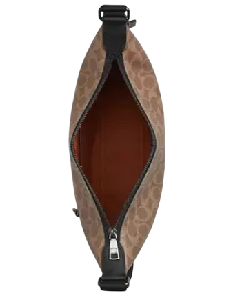 Coach Small Finn Crossbody Bag With Pouch In Signature Canvas Tan Black