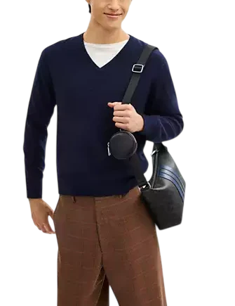 Coach Small Finn Crossbody Bag With Pouch In Signature Canvas With Varsity Stripe Black