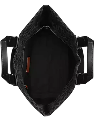 Coach Small Tour Tote Bag In Signature Denim Black